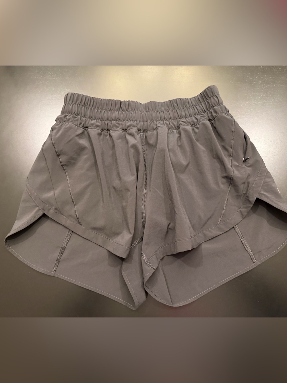 Lululemon Track That High Rise Shorts w/liner 3 Graphite Grey NWOT